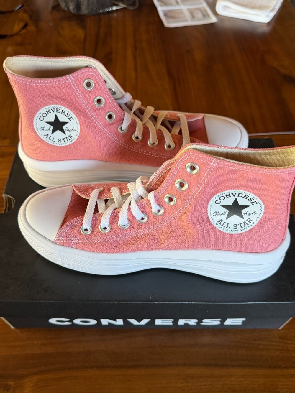 Converse Ritual Rose White CTAS Move Hi platform heel 8.5 Brand New